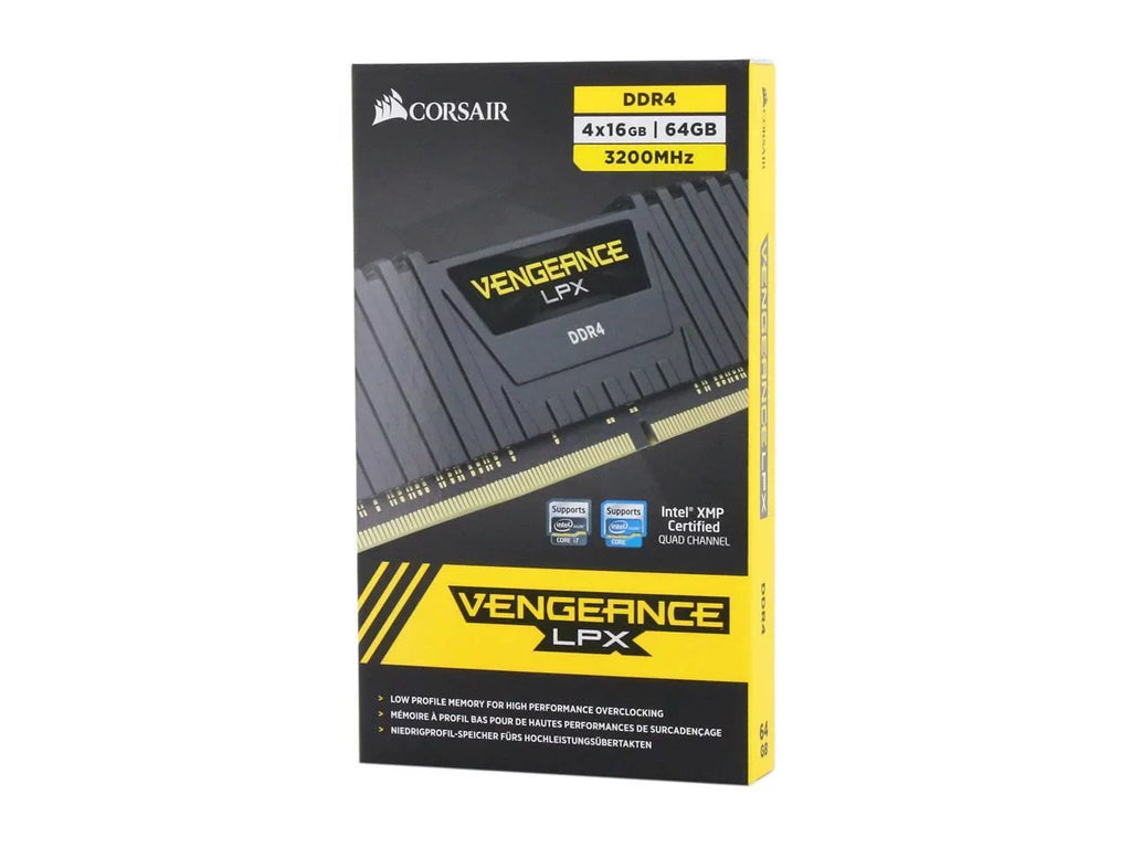 16GB) 3200 25600) PC 64GB Model CMK64GX4M4E3200C16 (4 288-Pin Vengeance LPX CORSAIR (PC4 DDR4 Memory RAM x Desktop