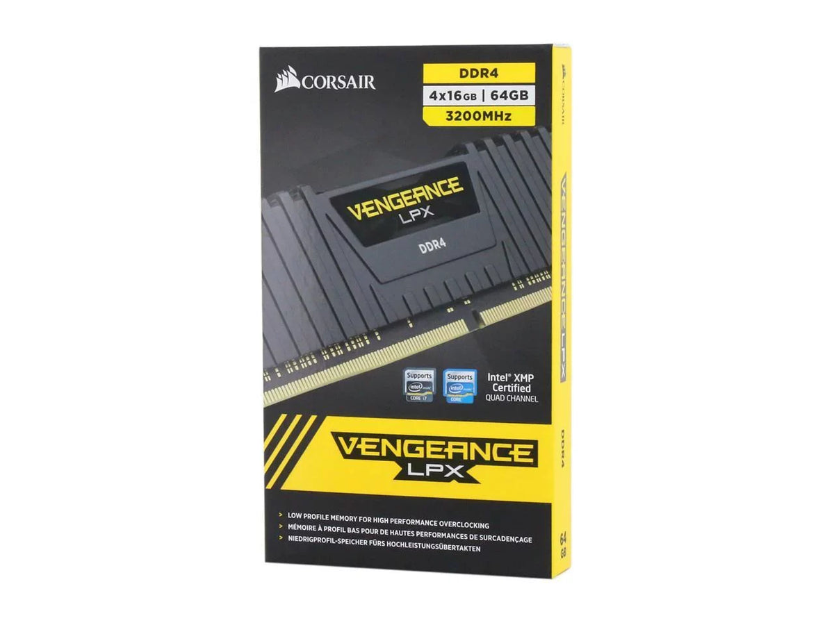 16GB) 3200 25600) PC 64GB Model CMK64GX4M4E3200C16 (4 288-Pin Vengeance LPX CORSAIR (PC4 DDR4 Memory RAM x Desktop