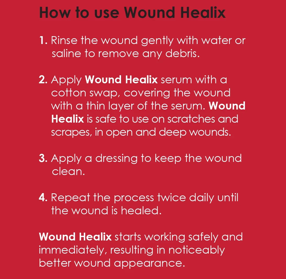 Burn & Care Wound - Rapid Wound Healix Serum Patented