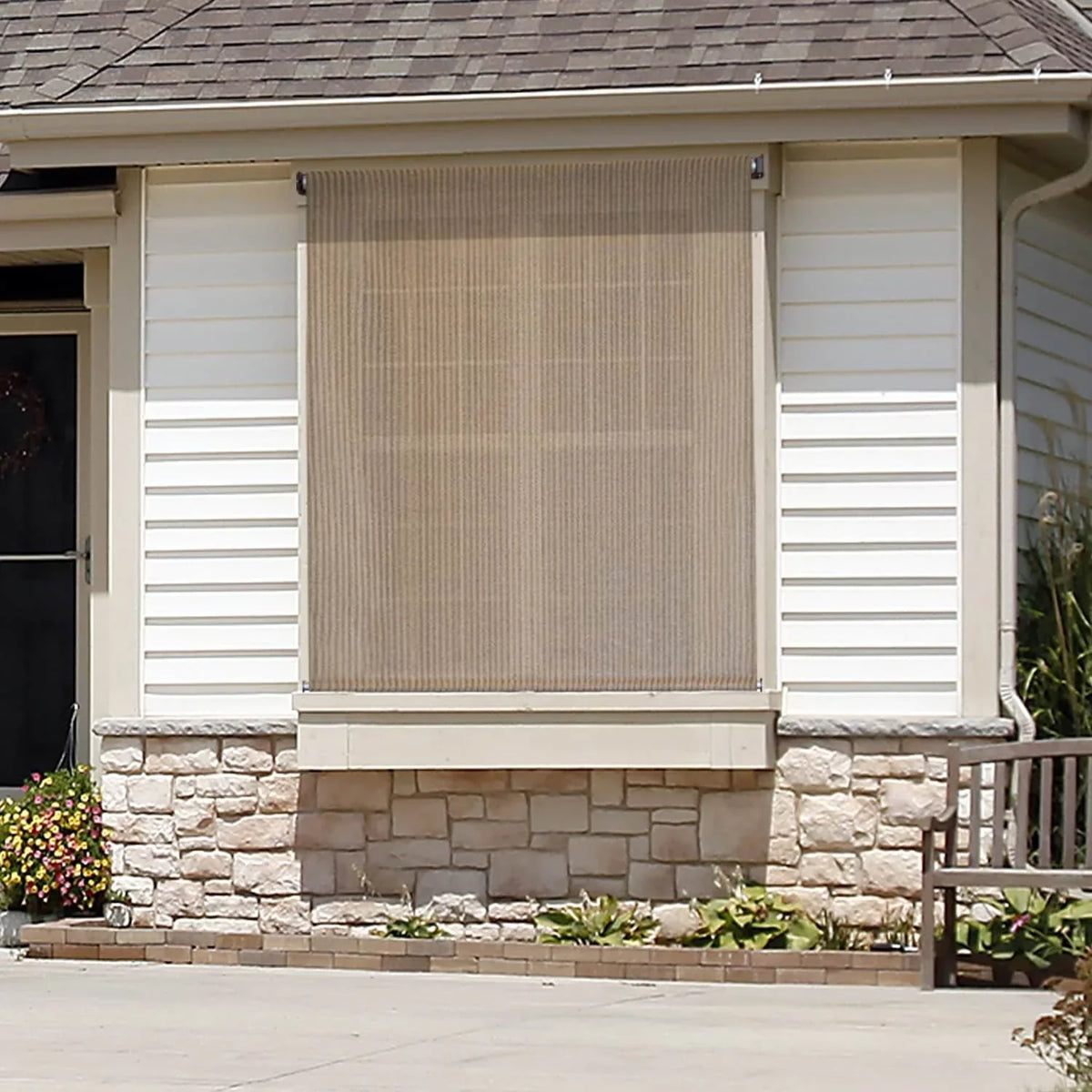 Fabrics 72 Sun Shade, in. P7225 96 Cordless Outdoor Keystone Canyon x