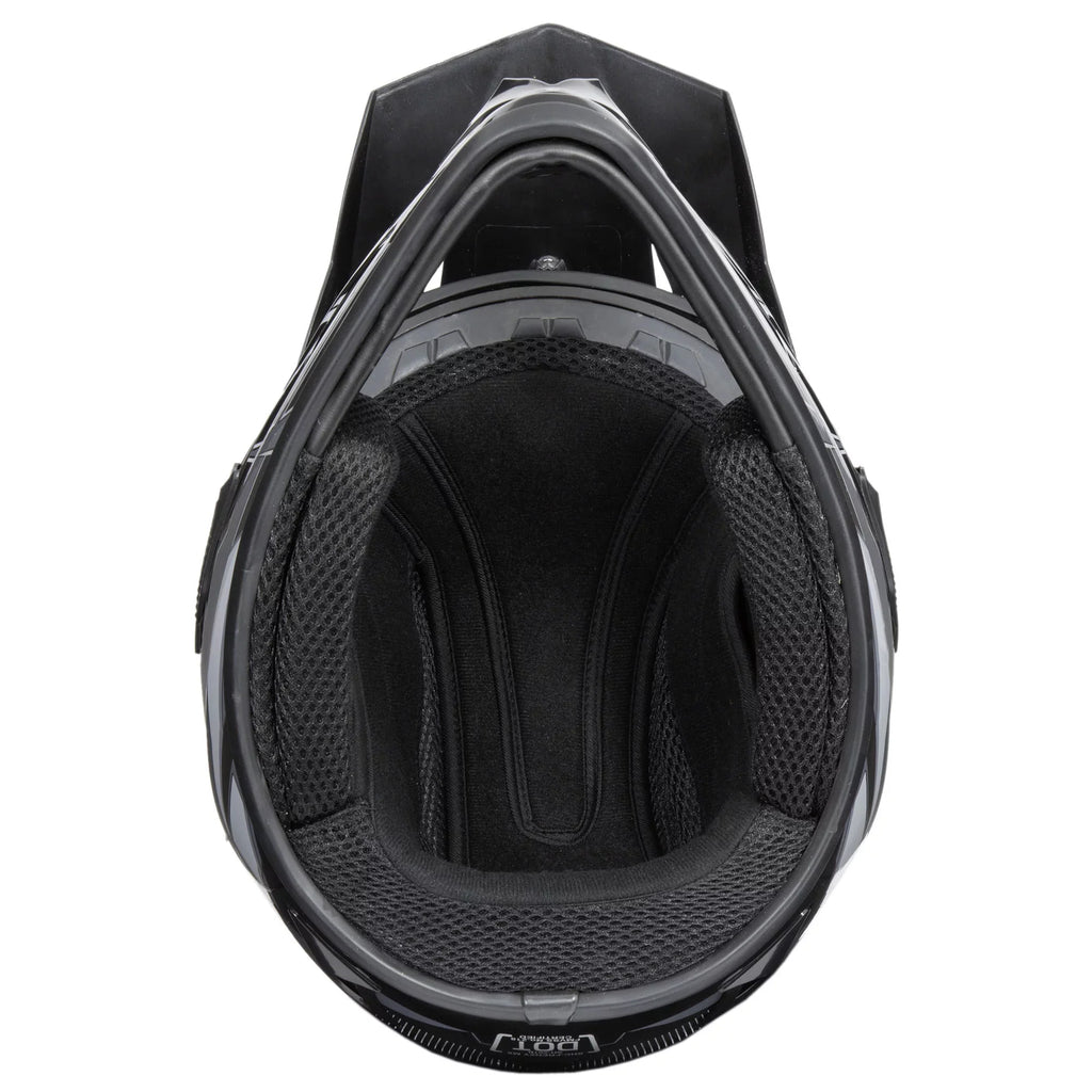 FRENZY Black-Grey, Helmet, Adult Approved, MX XL DOT