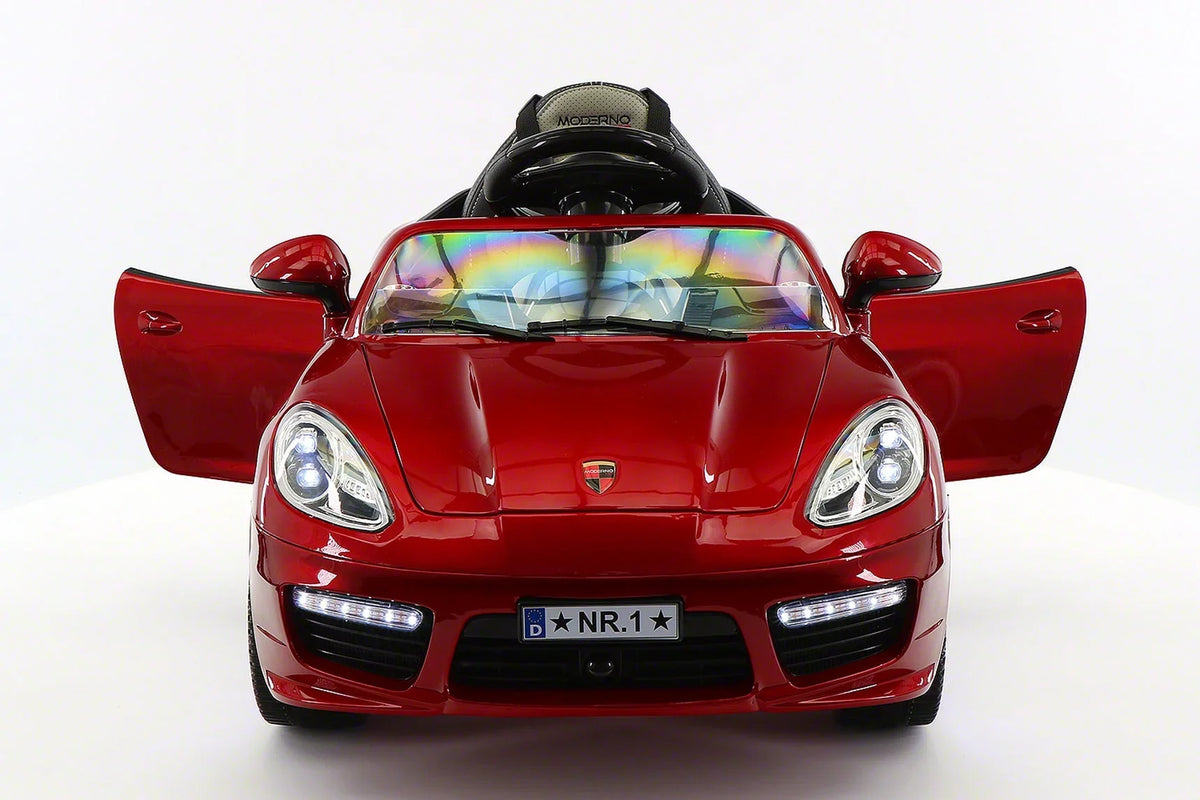 Ride-On Kiddie Electric 12V with R/C Roadster Parental Kids Cherry | Car Red Remote