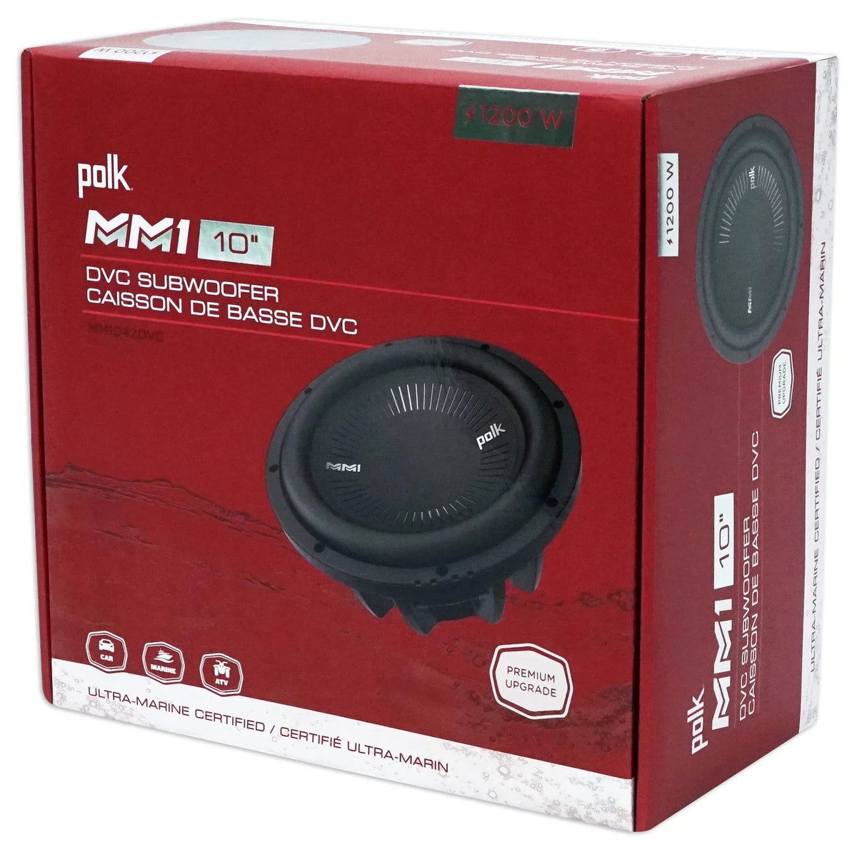 Polk Watt (2) Kit Car 2400 Audio Subwoofers+Mono Amplifier+Amp MM1042DVC 10”