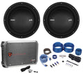 Polk Watt (2) Kit Car 2400 Audio Subwoofers+Mono Amplifier+Amp MM1042DVC 10”