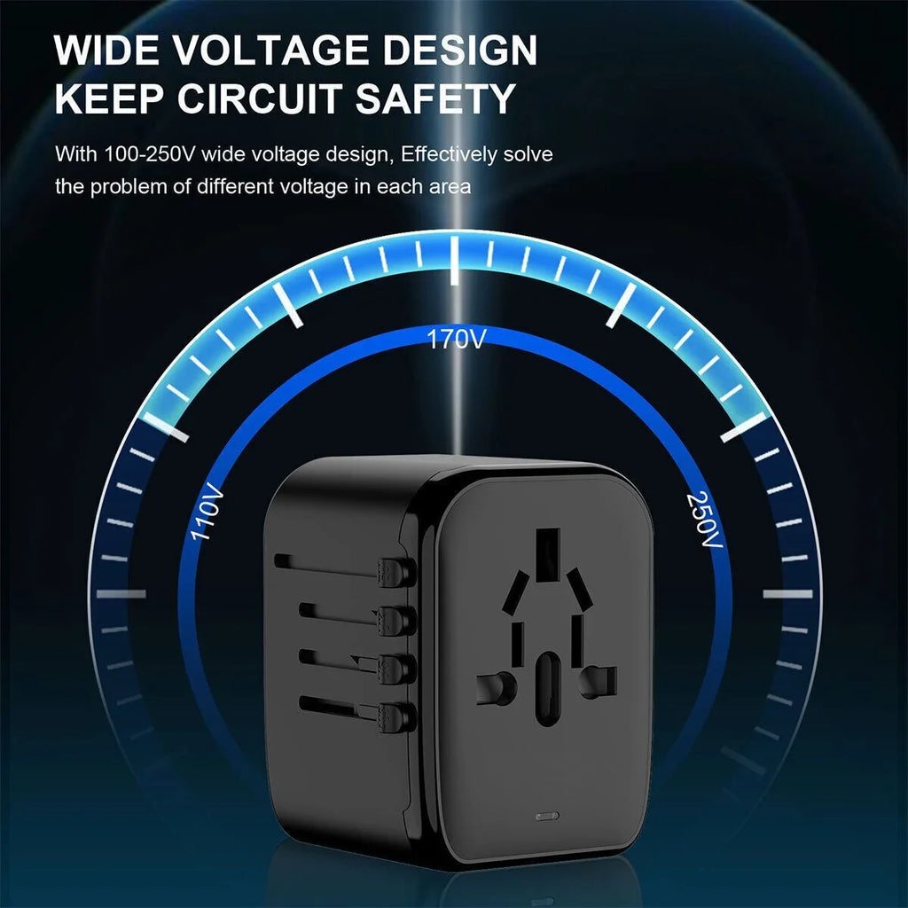 Universal Adapter Travel International USB+2 Plug Converter AICase Power Outlet 2 USB C