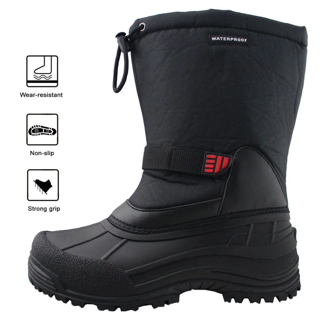 Insulated Size Tanleewa Boots Snow Shoe Adult Winter Male 11.5 Anti-Slip Boots Men's Waterproof