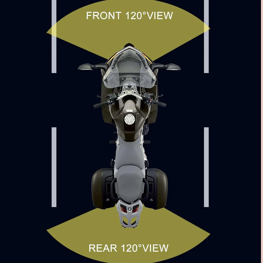 Video Camera Front Accessories and Recording Angle with 1 Motorcycle AHD 120° (Only Cam (720P) HD Rear 1MP Function 1080P+720P Camera Motorcycle 1080P) Channel Support Wide Recording Dash