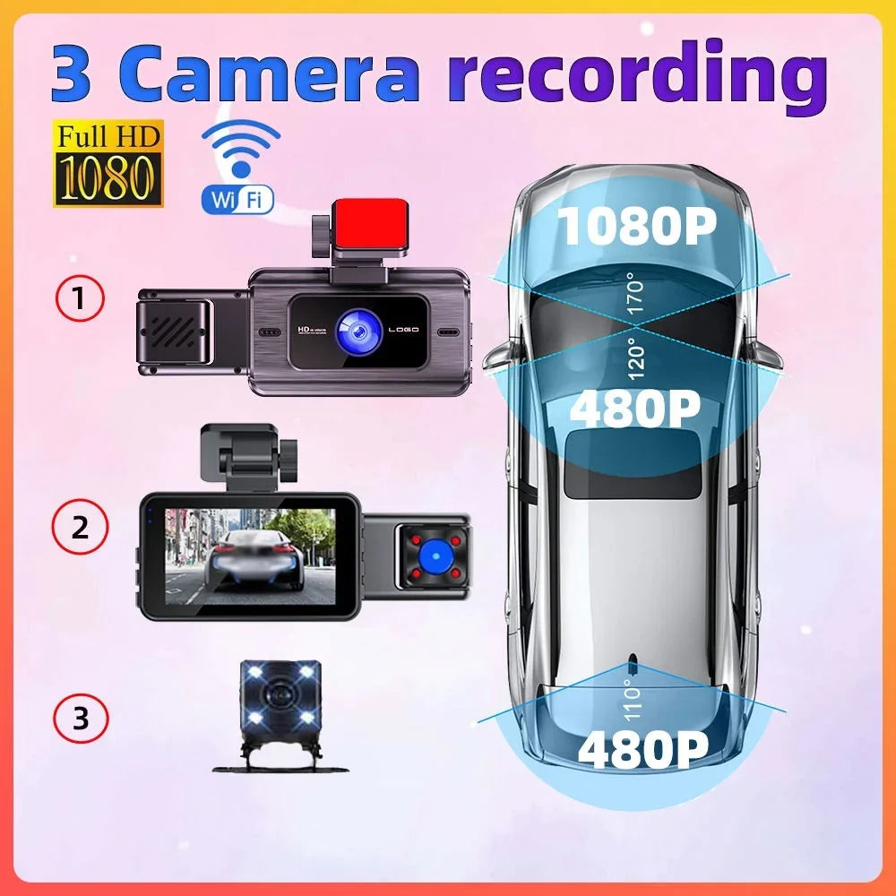 Rear Video Car Car Rearview Rearview With Car Cam Cam Rear Camera,Dash Cam Camera Car GoolRC Wide Mirror Safety Mirror Dash Cam Cameras Wifi Mirror Car Buzhi Clear Camera 3 3 Wifi Cameras 3 Pristin