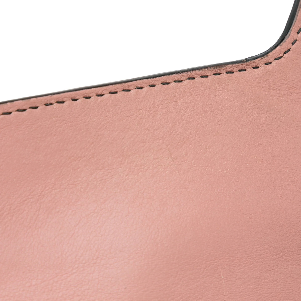 Authenticated Leather Calf Gucci Bag Shoulder Emily Pre-Owned (Good) Pink Medium Microguccissima Unisex