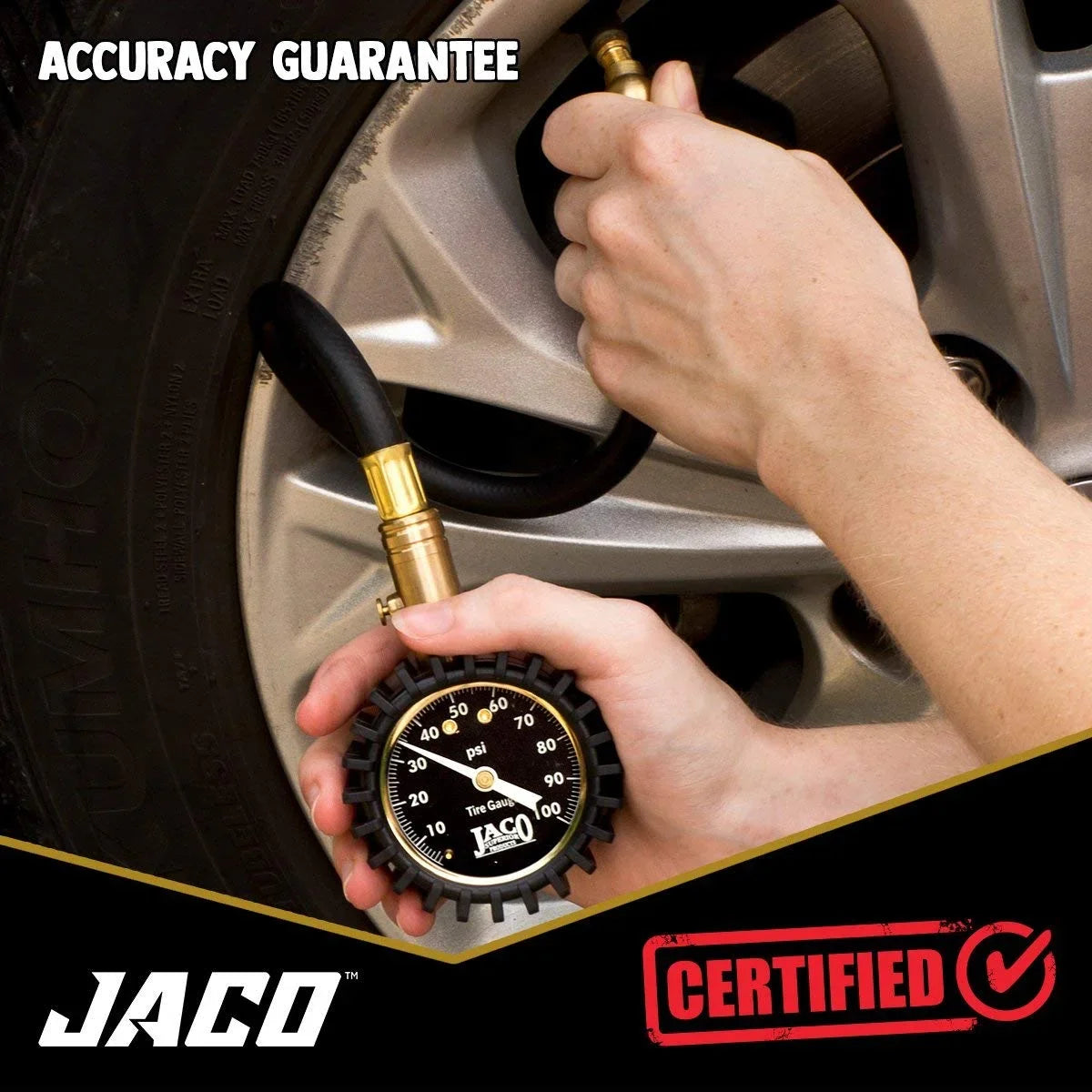 Tire Products - 100 PSI Pressure Gauge ElitePro Superior JACO JACO