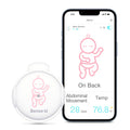 Temperature, Sleeping Pink Audio Abdominal Baby on Position Sense-U Baby's Abdominal and Smartphones, Alerts Monitor - with for Rollover Safety Baby Smart Movement, Tracks Movement Instant