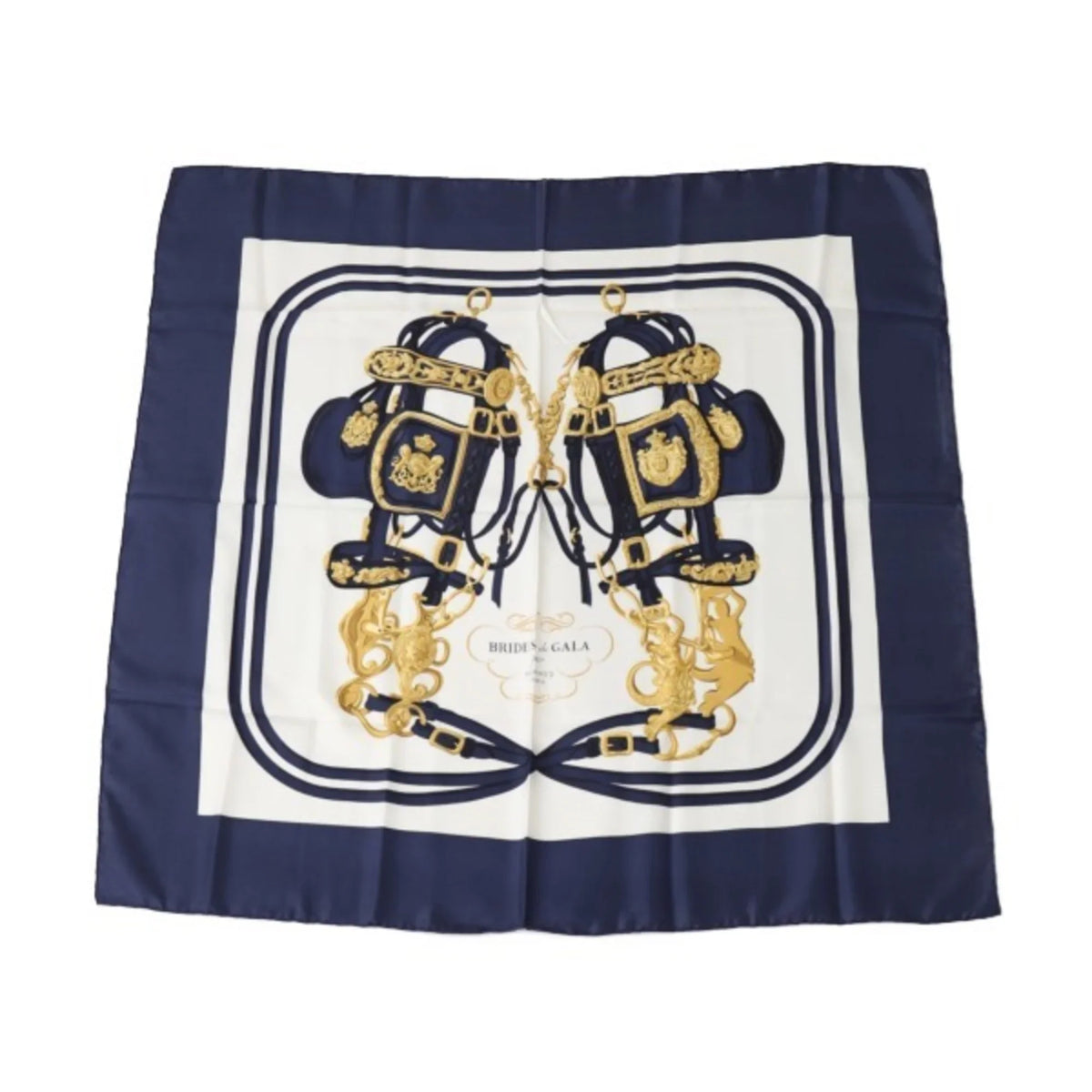 Hermes (Good) de GALA Scarf BRIDES Carre90 HERMES Pre-Owned Blue