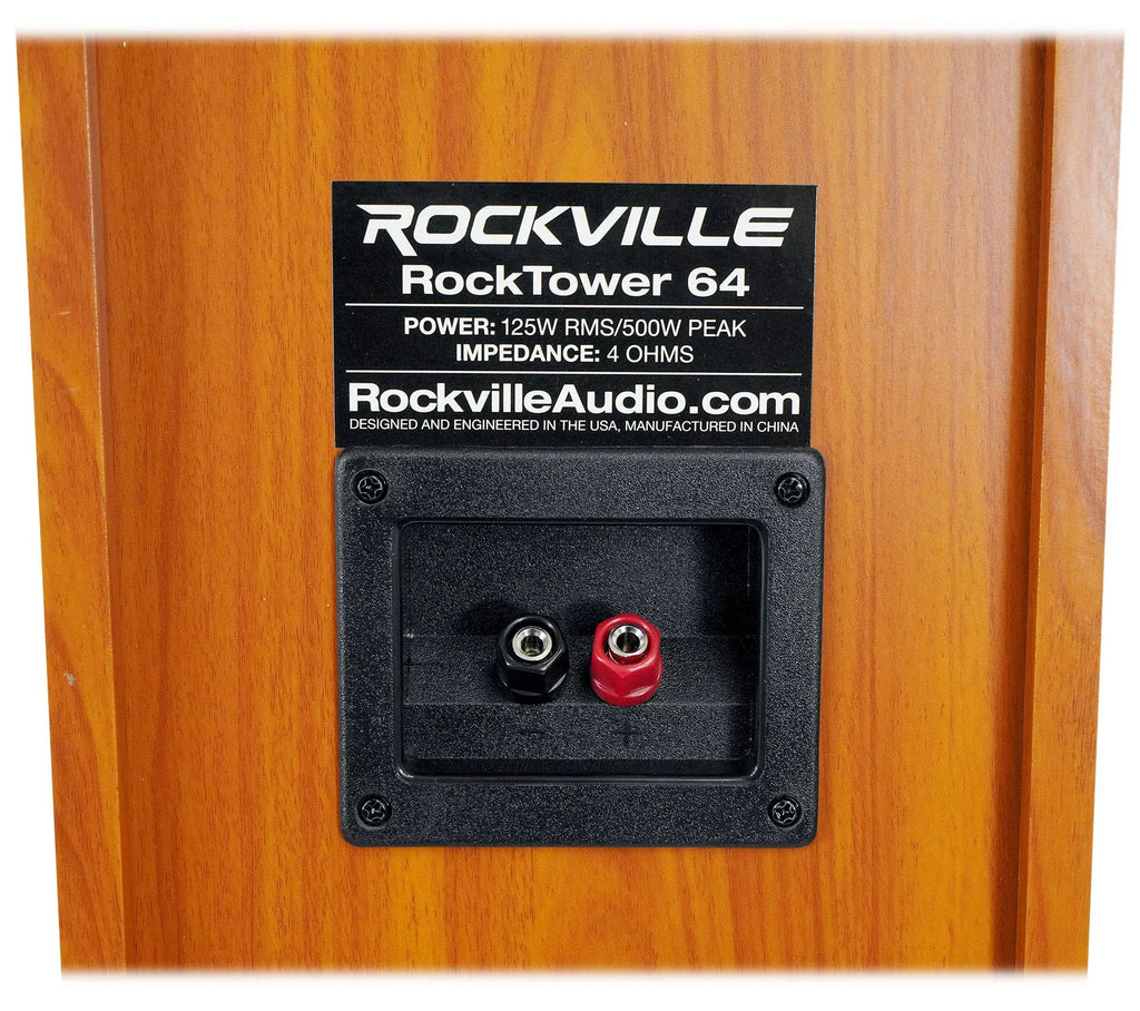 Rockville Amplifier/Home + Receiver Tower (2) BluTube WD Bluetooth Tube Speakers