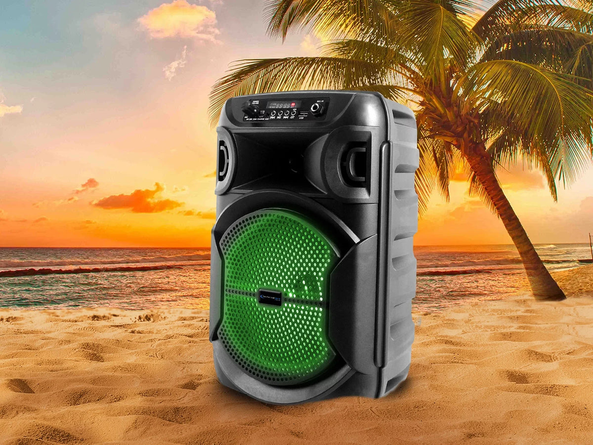 Speakers Wireless BOOM8 w/Bluetooth Portable Pro (2) 8" Technical TWS Party LED