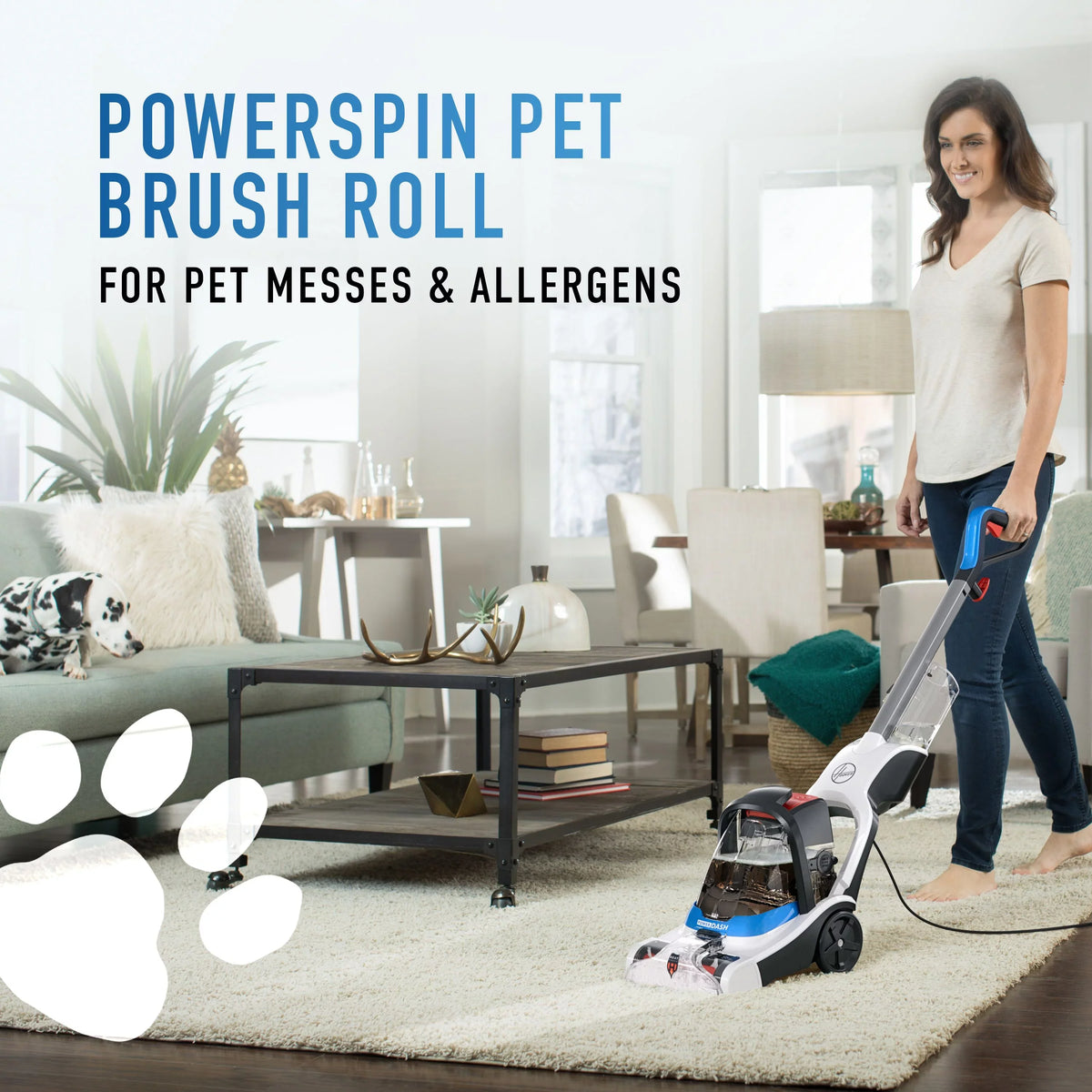 FH50710 PowerDash Brushes Carpet Hoover Antimicrobial with Compact Pet Cleaner Pet
