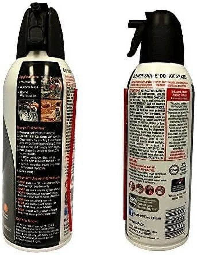 6 Dust-Off Gas Cans, Compressed Disposable oz Duster, Pack 10