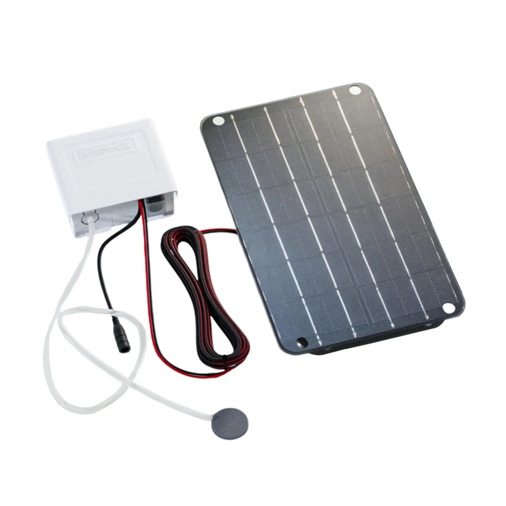 Silent Solar Air Pump Friendly,6V Air Powered Pump Solar for Pump,Aquarium Pond Eco Hydroponics Solar kesoto Pond Oxygenator Aerator