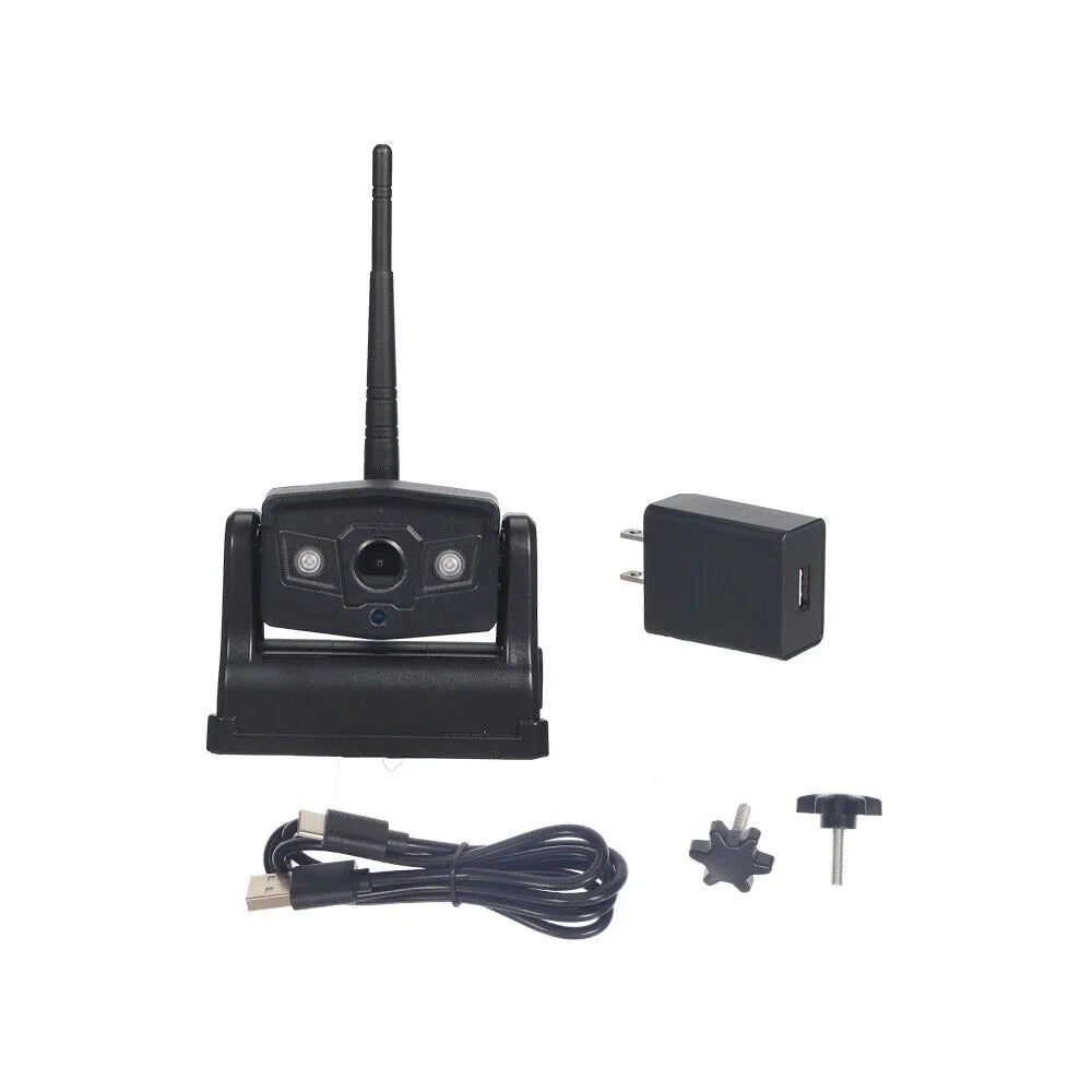 Front/Rear View Magnetic Camera, Camera JLLOM Backup Wireless Battery 9600mAh WiFi