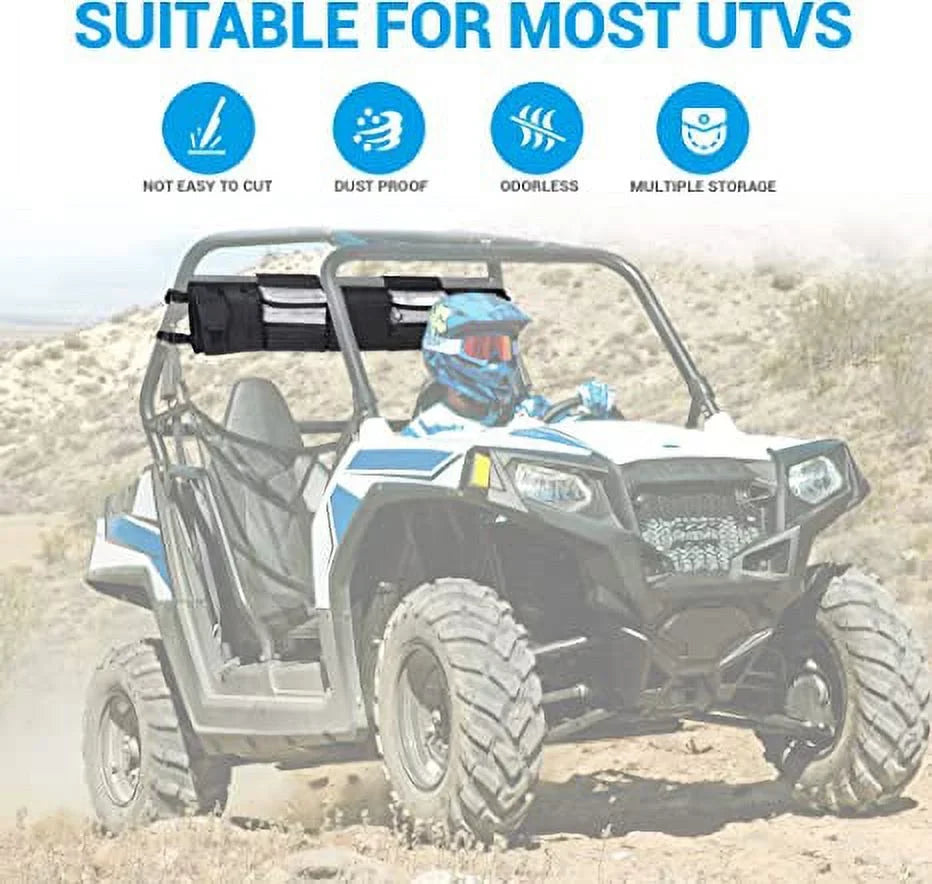 Yamaha and Solution UTVs, Most MICTUNING for Kawasaki Full Polaris, Gear Cage Black Bag Cargo UTVs Storage Size Tools Roll Bags, Rear Organizer, UTV Storage