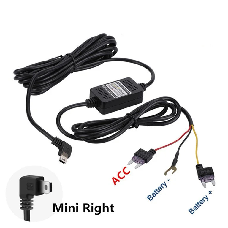 12V Parking Charger ，DashCam Recorder To Kit DVR Camera 24 Monitoring，Hardwire Charging Line Buck 5V Hour Cable Camera Dash