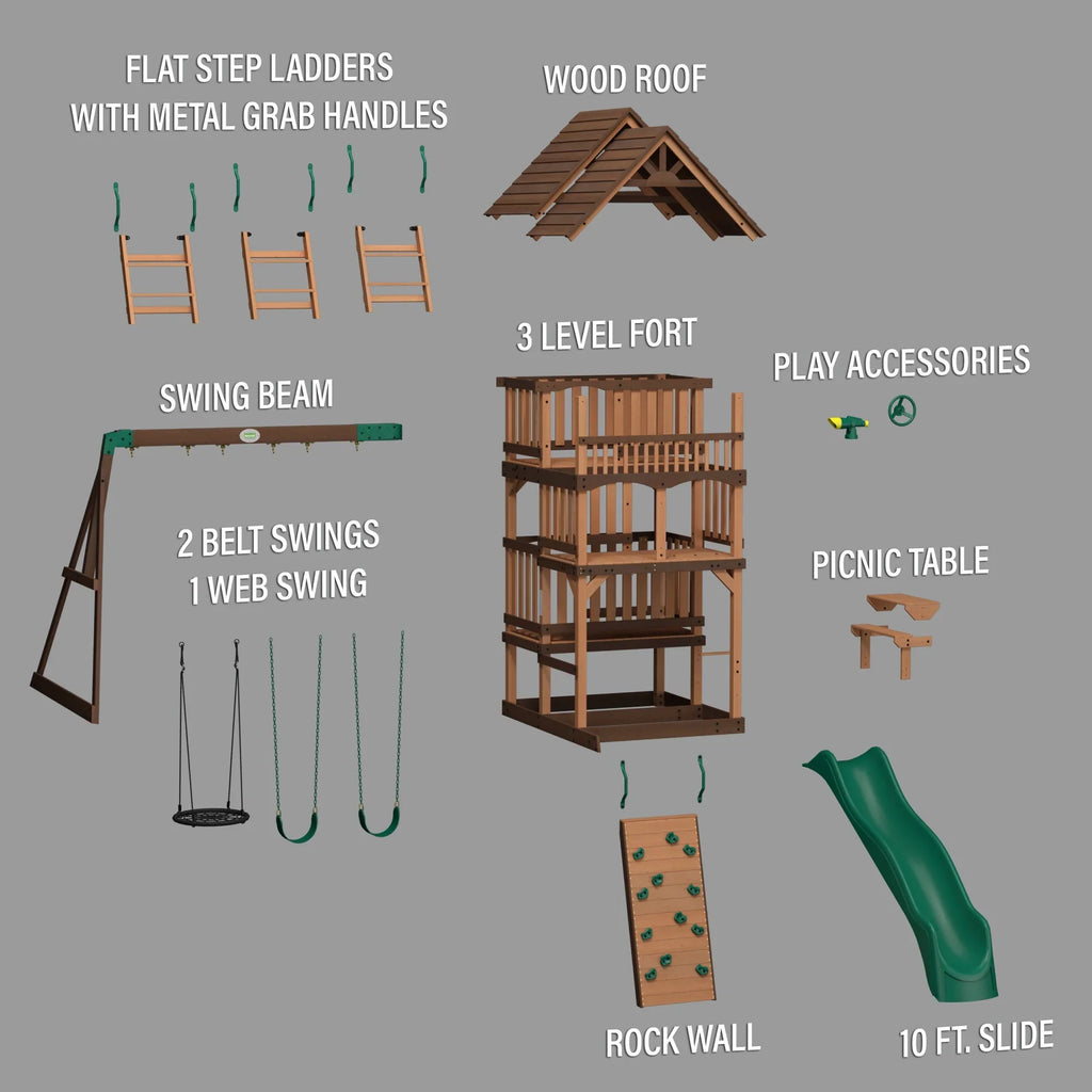 Discovery Swing Set Highlander Backyard