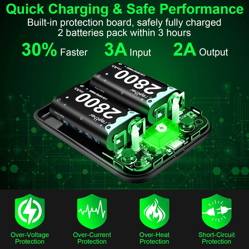 Pack mAh 2800 One Rapthor Xbox S/Xbox One/Xbox X/Xbox One Controller X/Xbox for Battery One x 2800 Series Elite, Rechargeable mAh Battery 4