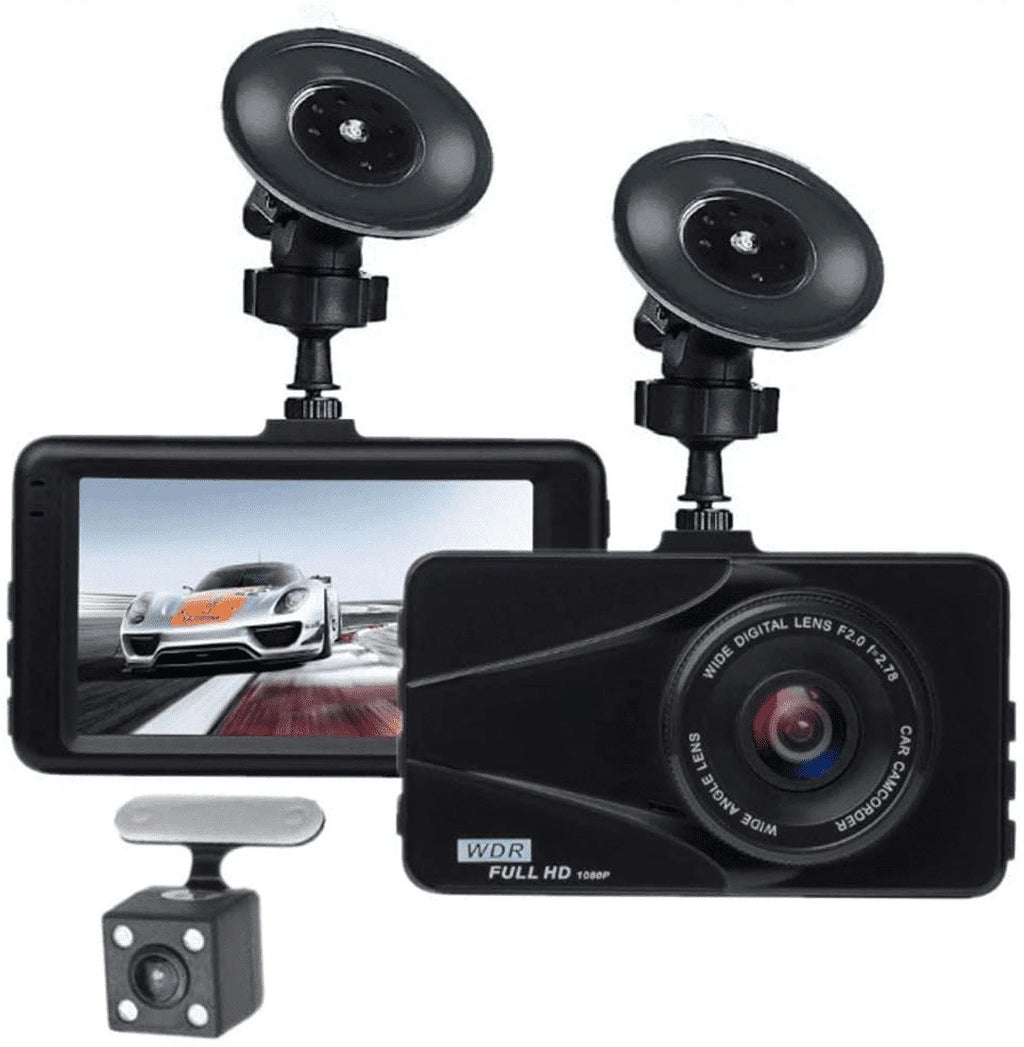 HD Recording Wide WDR, Detection Travel Dash 3" G-Sensor, Cam Dual T670 Angle, Recorder Full 170° Excellent For LCD DVR Screen Plus Video Loop Images uber Motion