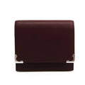 Calfskin (Good) Cartier Case Pre-Owned Bordeaux L3000570 Unisex Purse/coin Coin Cabochon