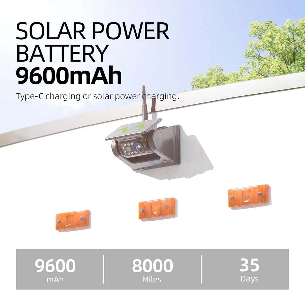 DIY No Solar 1080P Camera Wireless Waterproof Drilling 1 X5 HD eRapta 5'' Magnetic Installation Backup Monitor Min