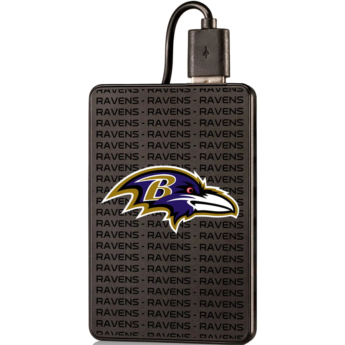 Backed Credit mAh Powerbank Baltimore 2000 Text Card Ravens