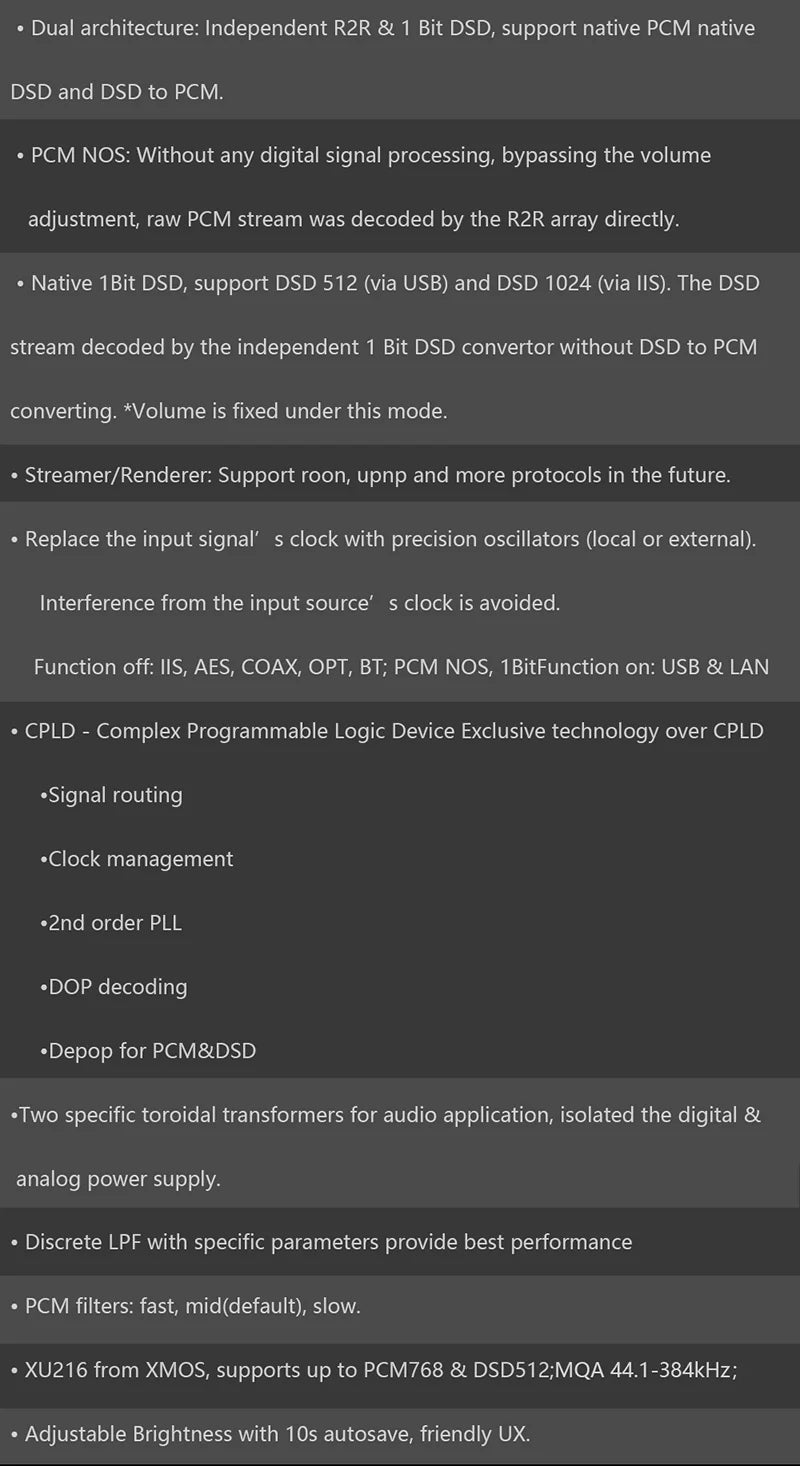 Decoder DSD (Black） R26 MQA Dual Gustard R2R LDAC Native Remote XMOS Discrete DAC Balanced with DAC Clock K2 Control