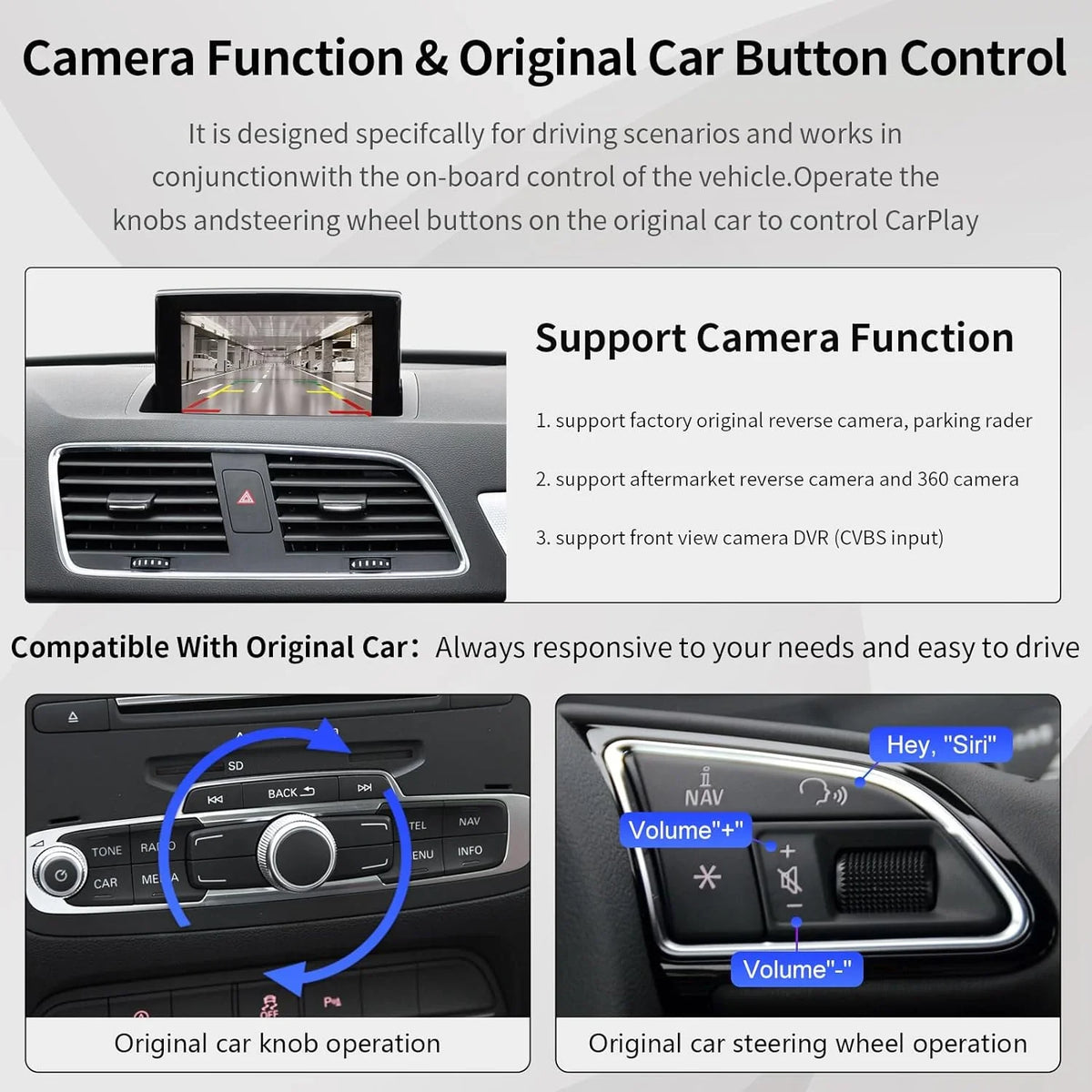 Road Kit 2014-2018 Top Android Module (HN+ 3G, Retrofit Decoder, Version), Mirrorlink, Audi Wireless Carplay Carplay MMI Auto Software Car Year Q3 Support with Camera for