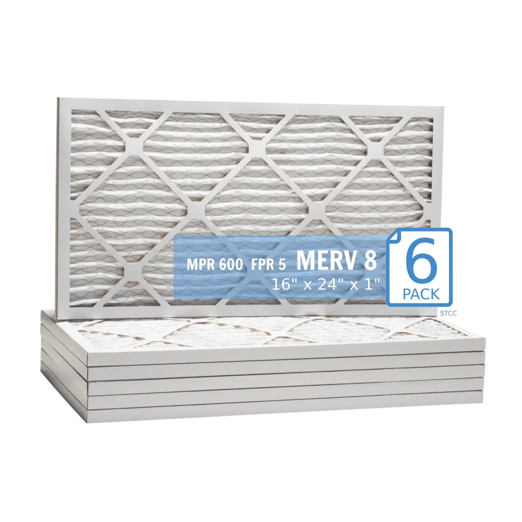 Surface / Guard Filter, (6 Air 16x24x1, MERV Pack) Air Extended Mechanical Pleated 8, Purolator 40 Hi-E