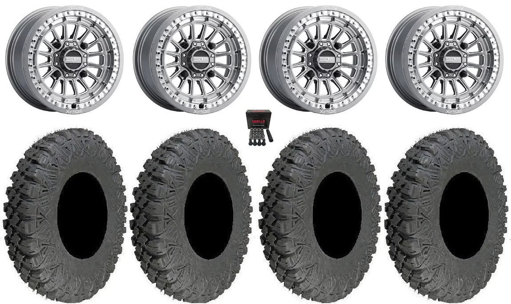 CC 33" Delta Honda MetalFX Wheels Pioneer Can-Am Bdlk Maverick 1000 Tires Gm / 15" / Race X3 Soft Talon