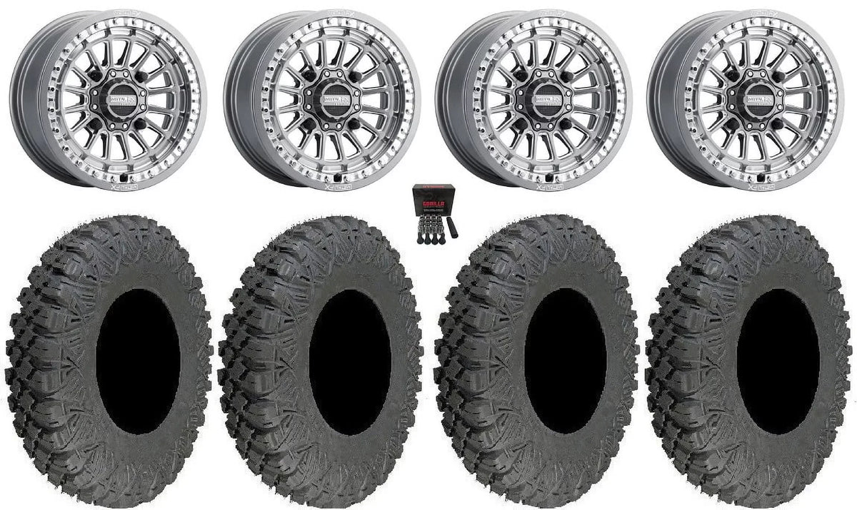CC 33" Delta Honda MetalFX Wheels Pioneer Can-Am Bdlk Maverick 1000 Tires Gm / 15" / Race X3 Soft Talon