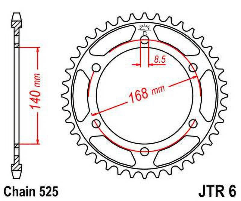 Rear GS-JTR6.42 F800 for Sproket for Kit BMW bolts-K72 Front 8.5mm 08-16 JT Sprockets &