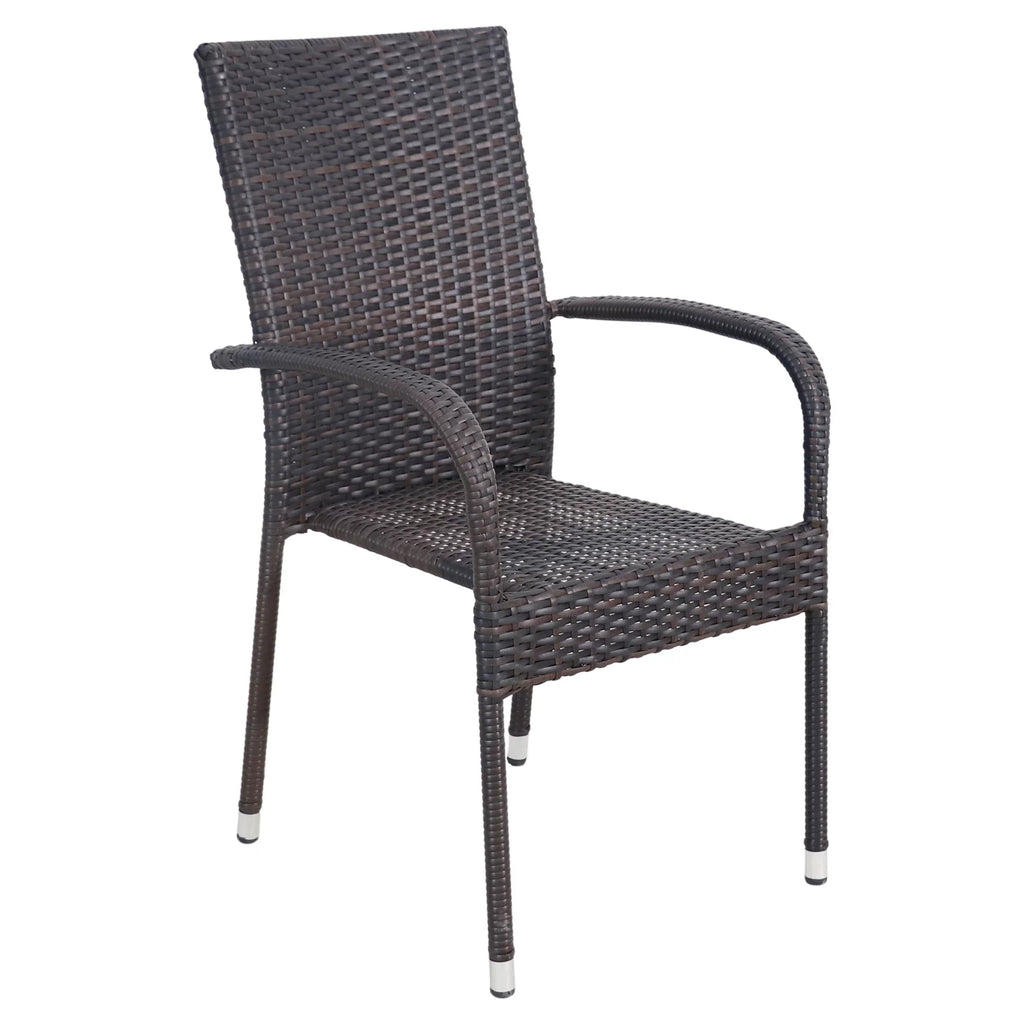 Set Wicker 5-Piece Resin Outdoor Dining Northlight Patio Brown Woven Venice