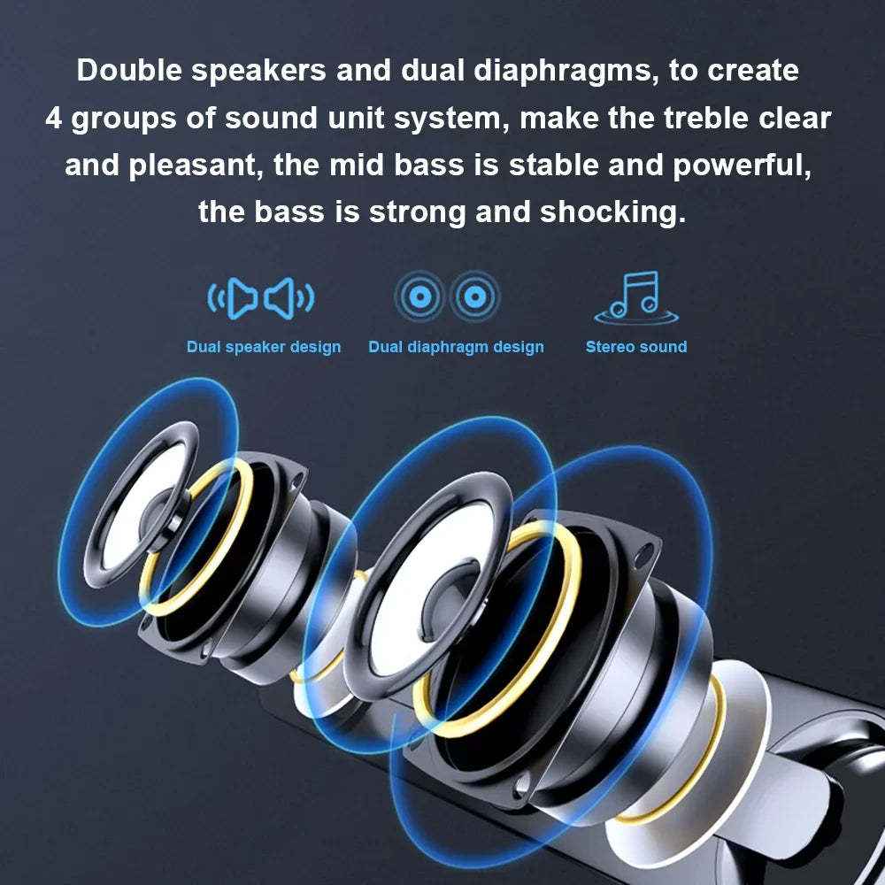 Laptop PC Sound Wired MP4 Subwoofer for USB Phone Surround Speaker Box Speaker Stereo MP3 Computer GoolRC Bass V-111 Tablet Bar Powerful