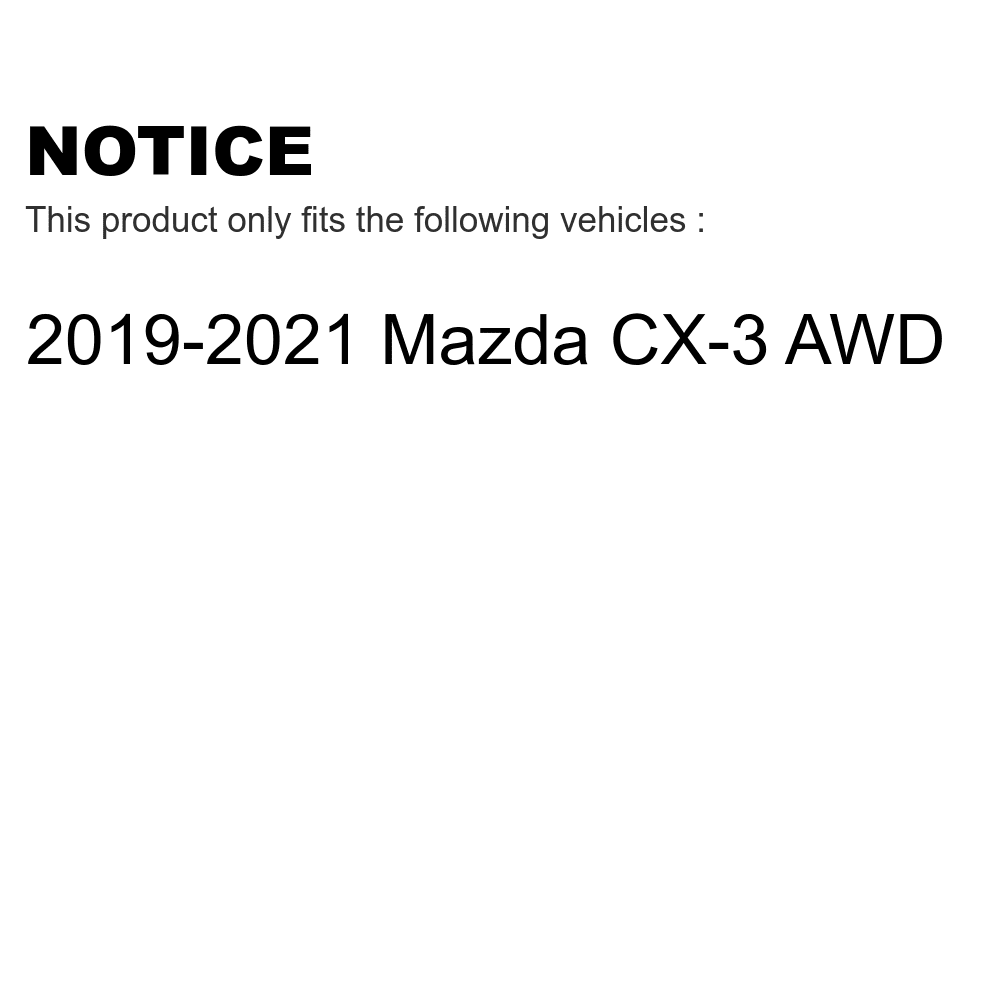 Drilled And Front Slotted Disc KDF-100589 CX-3 Rotors Auto Transit 2019-2021 Brake For Semi-Metallic Mazda Rear Kit Pads Coated - AWD