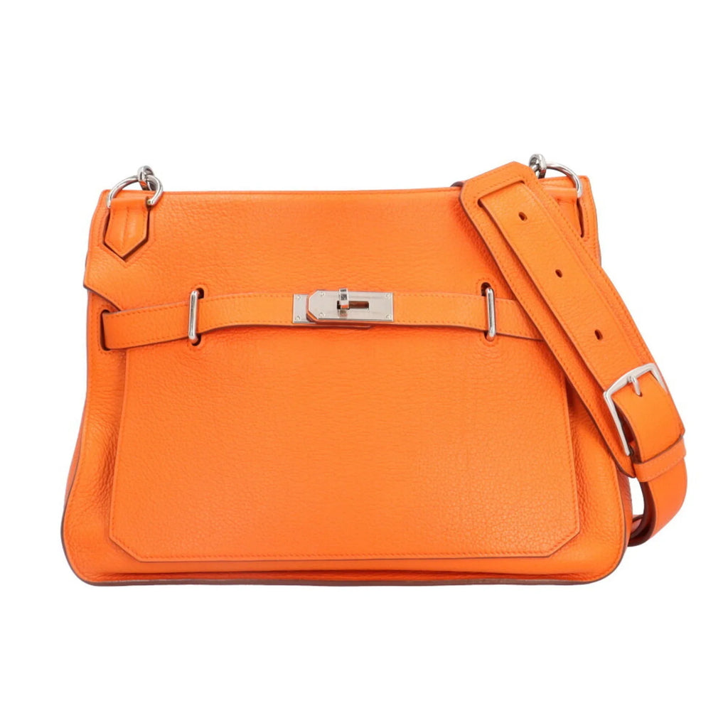 Women's BRB10010000013133 Hermes Bag Clemence Pre-Owned Orange Taurillon Shoulder 34 HERMES Gypsière (Good)