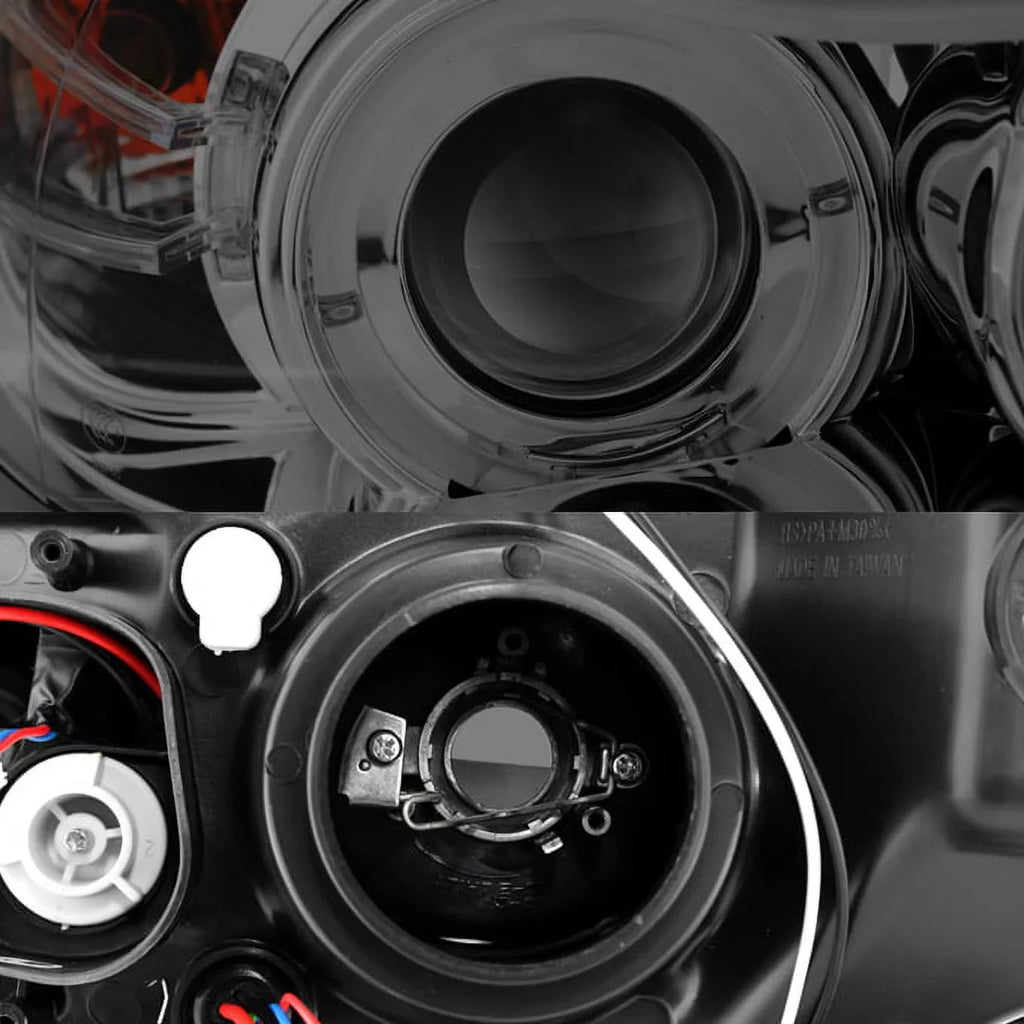 BMW Projector BMW 3-Series BMW LED Fits Fits 2006 Smoked 2007-2008 Sedan 06-08 Headlights E90 [Eye 325 328, Halo Lid] select: