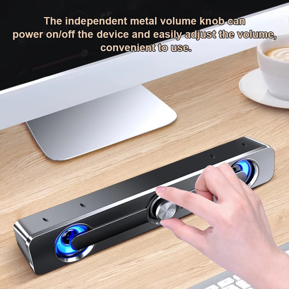 Laptop PC Sound Wired MP4 Subwoofer for USB Phone Surround Speaker Box Speaker Stereo MP3 Computer GoolRC Bass V-111 Tablet Bar Powerful