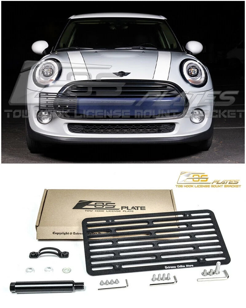 Replacement EOS Relocator Plate Front Plate Online for 2014-Present Version Mini | License Extreme 2 Cooper Bumper Tow Store Mount Tow-119-V2 Hook Bracket
