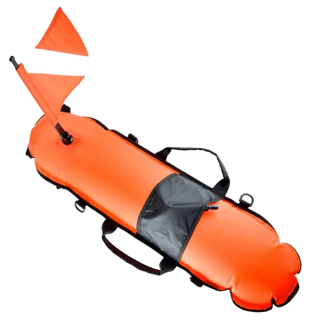 Safety , Visible D-, Spearfishing, 20m Diving with Inflator High Diver Scuba Float Freediving Flag, Oral Buoy Snorkeling,
