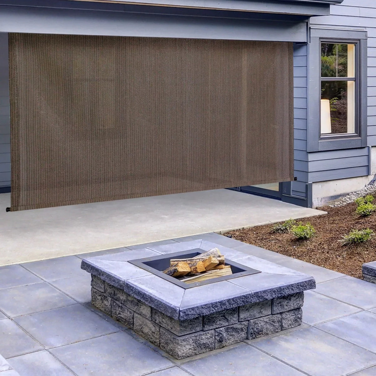 Fabrics 72 Sun Shade, in. P7225 96 Cordless Outdoor Keystone Canyon x