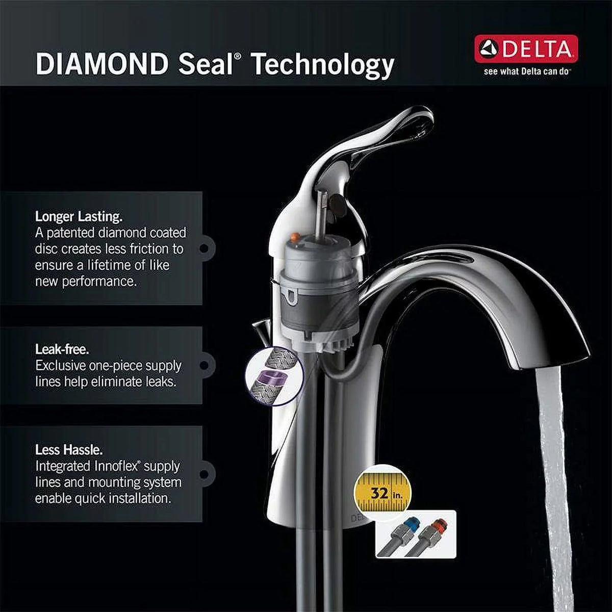 Delta Mount Single Wall Tesla Handle Rough R3510-WL