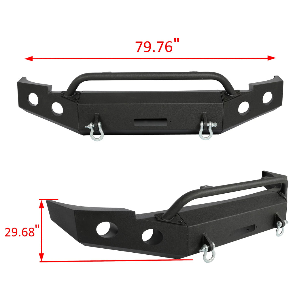 W/ Silverado HECASA 2007-2013 for Chevy Push 2010 Front Bar 3-Piece 2009 2013 2012 D-Rings Bumper 1500 2011 Modular 2008
