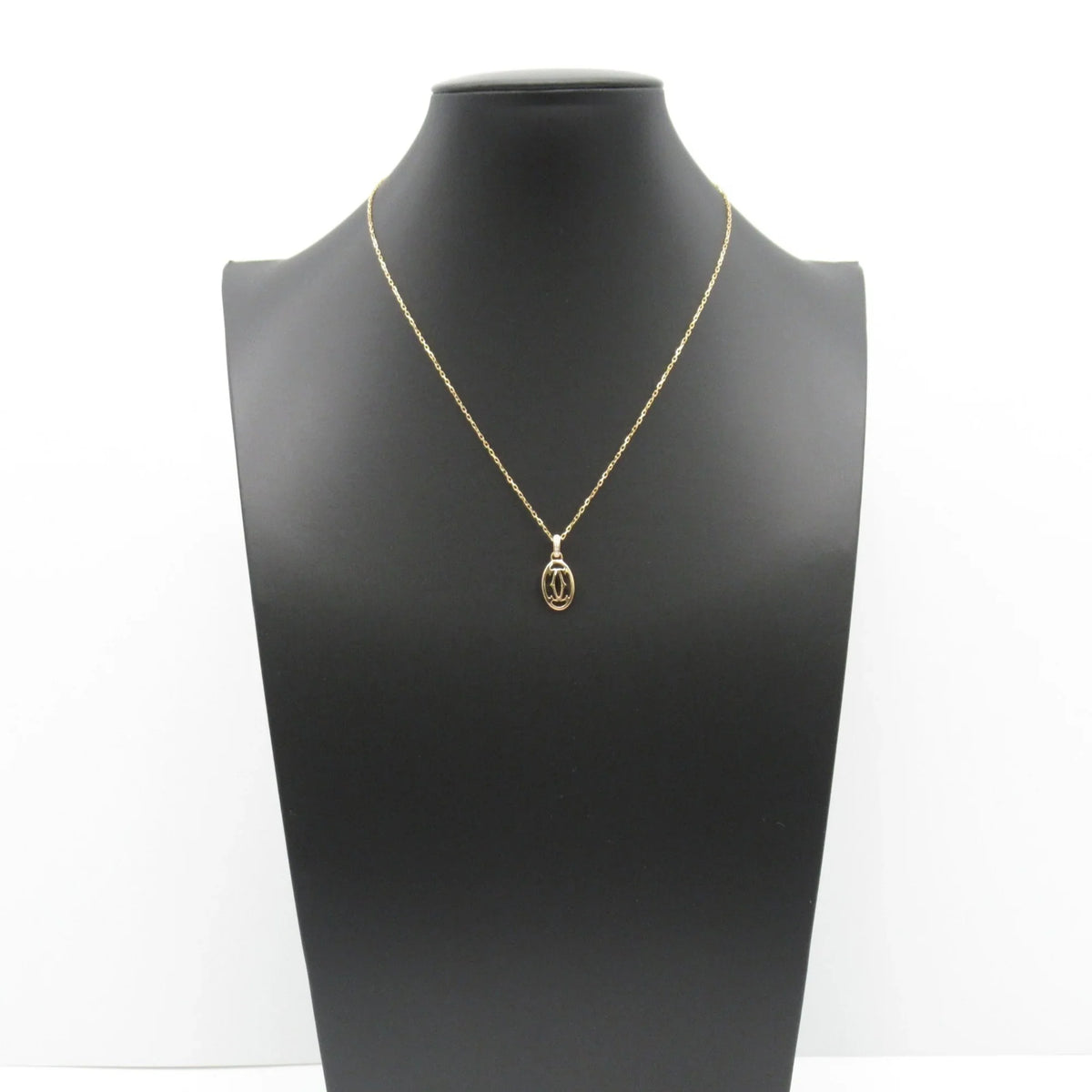 diamond Necklace Clear (Good) Gold) CARTIER Necklace double Pre-Owned K18PG(Rose Logo Clear