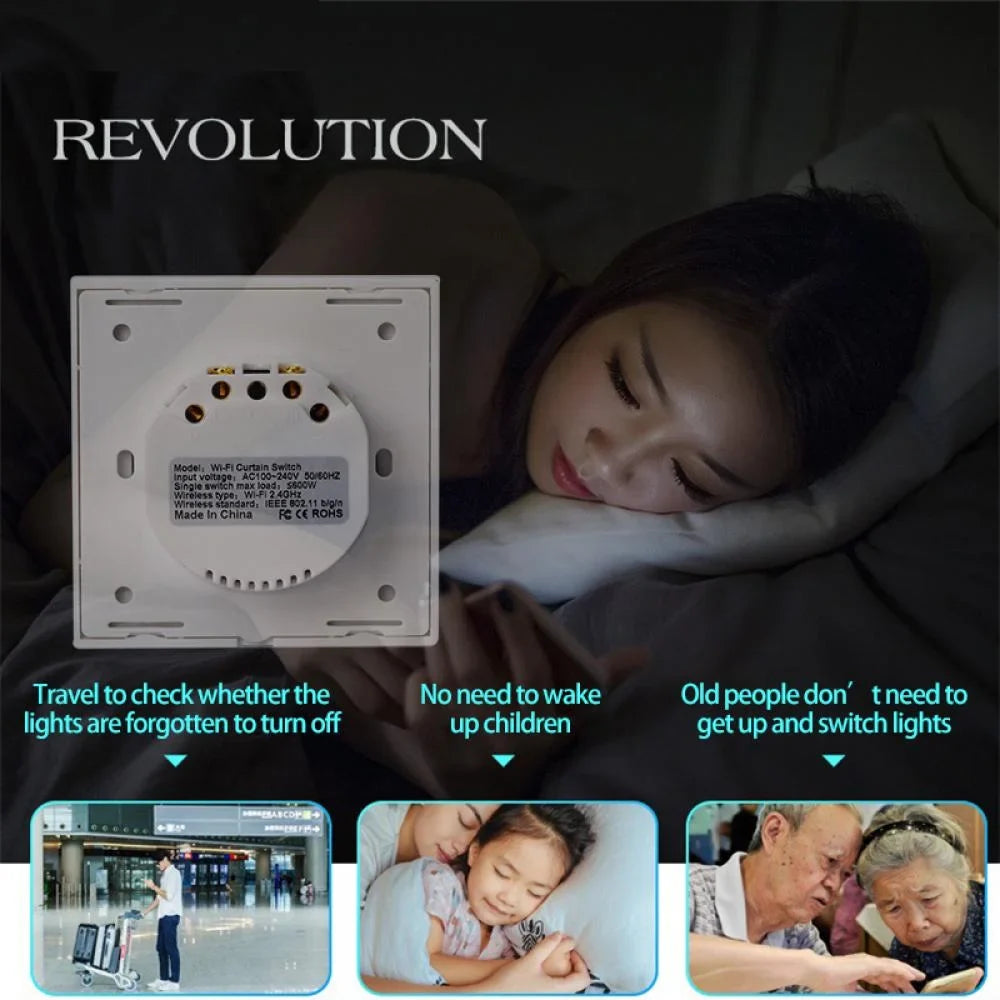 Roller Life App Switch Remote Blinds Assistant Curtain controller Smart WiFi/Zigbee Tuya Google Motor with Alexa Control AUBESS