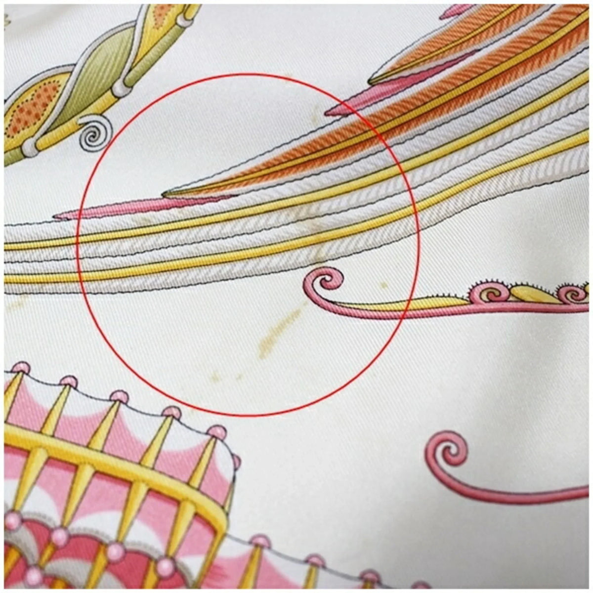 Ferragamo Salvatore Pre-Owned Scarf Muffler Pattern (Good) Beige Silk FERRAGAMO Fish Women's SALVATORE